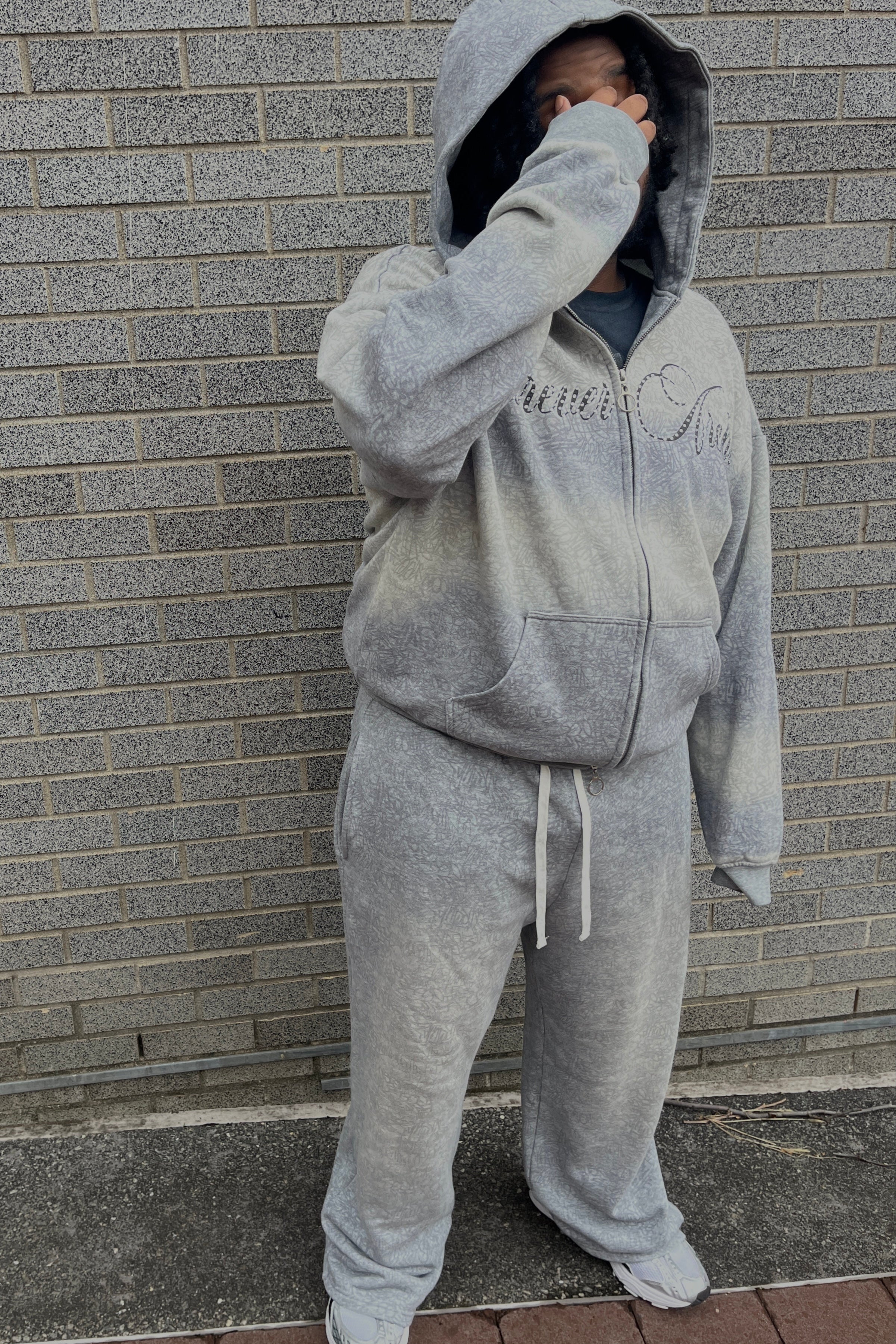 Graffiti Sweatpants (Cool Grey)